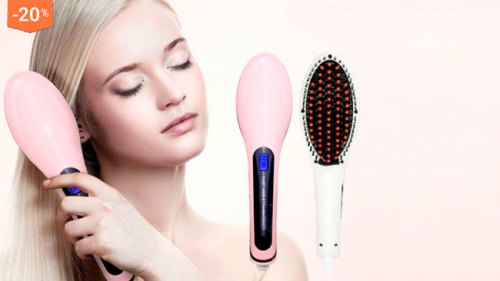 Скидка 20% на электрическую расческу-выпрямитель Fast Hair